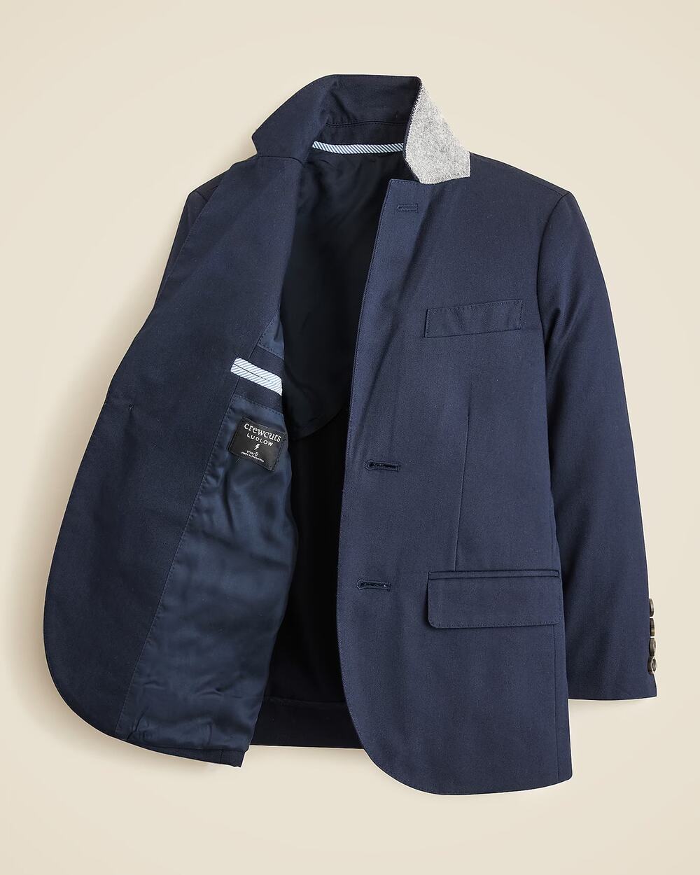Crewcuts J.Crew Boys' Ludlow suit jacket in Italian chino in navy sz 10
